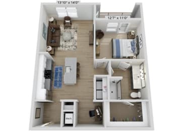 1 bed, 1 bath, 853 sqft, $1,581