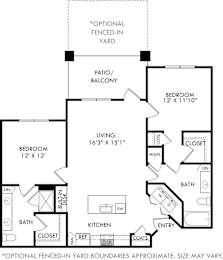 2 beds, 2 baths, 1,144 sqft, $1,934