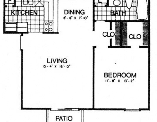 1 bed, 1 bath, 723 sqft, $825