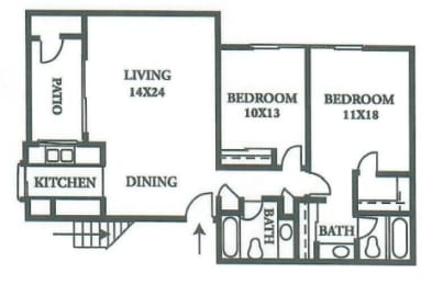 2 beds, 2 baths, 1,000 sqft, $2,649