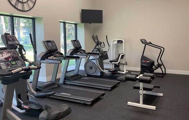 Cardio Machines In Gym at Newport Colony Apartment Homes, Casselberry, FL