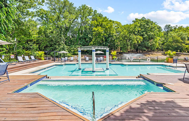 outdoor swimming pool at apartments