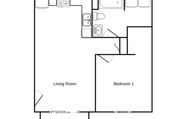 1 bed, 1 bath, 568 sqft, $965, Unit GI 767-27