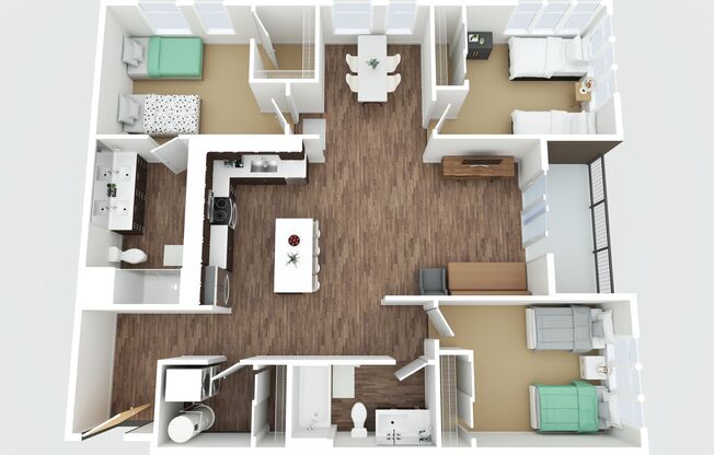 3 beds, 2 baths, 1,358 sqft, $3,300, Unit One11 210