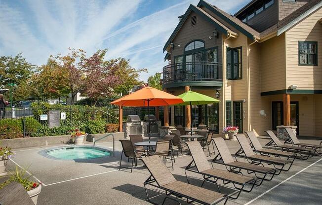 Puyallup Apartments- Deer Creek Apartments- common space- pool