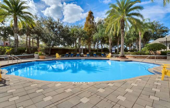 grandewood pointe apartments relaxing pool area