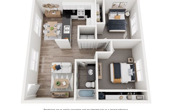 2 beds, 1 bath, 875 sqft, $1,375, Unit 127-15