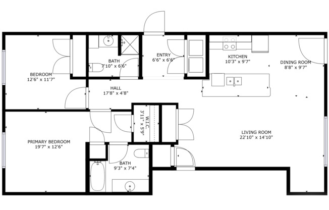 2 beds, 2 baths, 1,150 sqft, $1,695, Unit 450-01