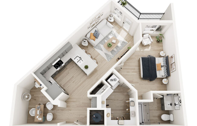 1 bed, 1 bath, 833 sqft, $1,940