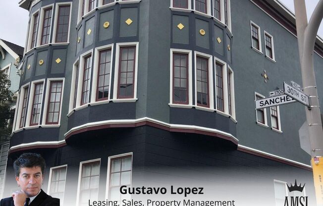 Luminous big apartment For Rent in the heart of Noe Valley. Gustavo Lopez AMSI