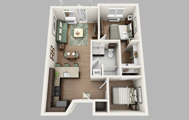 2 beds, 1 bath, 707 sqft, $2,150, Unit 103