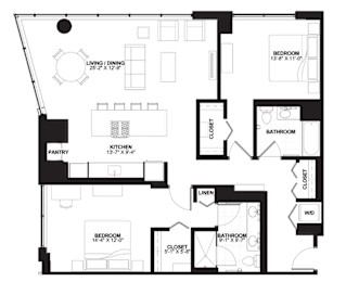 2 beds, 2 baths, 1,420 sqft, $4,425