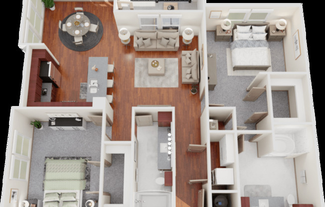 2 beds, 2 baths, 1,210 sqft, $1,687