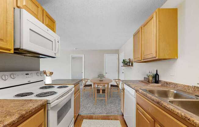 Kitchen with Wood Cabinets