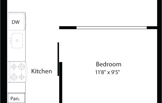 1 bed, 1 bath, 582 sqft, $1,754, Unit 302