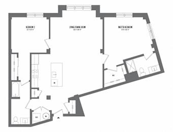 2 beds, 2 baths, 1,318 sqft, $4,655