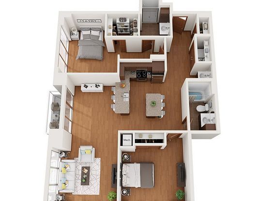 2 beds, 2 baths, 1,315 sqft, $3,995