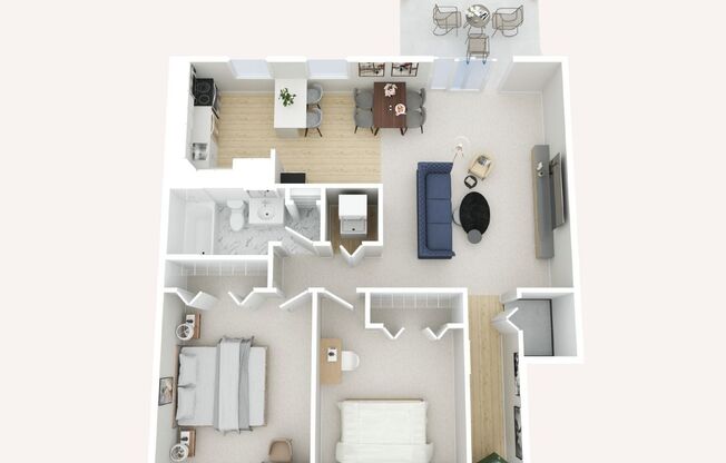 2 beds, 1 bath, 847 sqft, $1,995, Unit 102-01