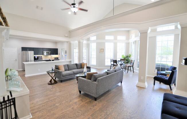 Living Room With Kitchen at The Legends at Eagle Mountain Lake, Fort Worth, Texas