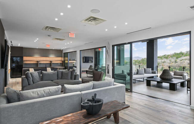 Lounge seating in skydeck