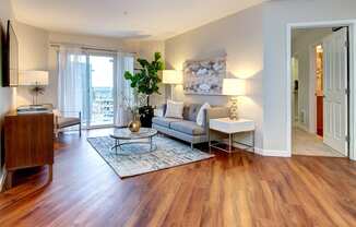 Living room at Harrington Square, Renton, 98056