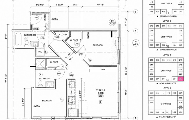 2 beds, 2 baths, 784 sqft, $2,678, Unit 202