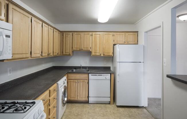 GOLD upgraded kitchen with a gas range at Trillium Apartments, Virginia