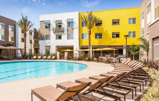 Pool area at Marc San Marcos Apartments