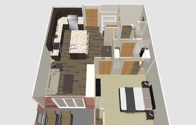 1 bed, 1 bath, 821 sqft, $1,765, Unit 104-313
