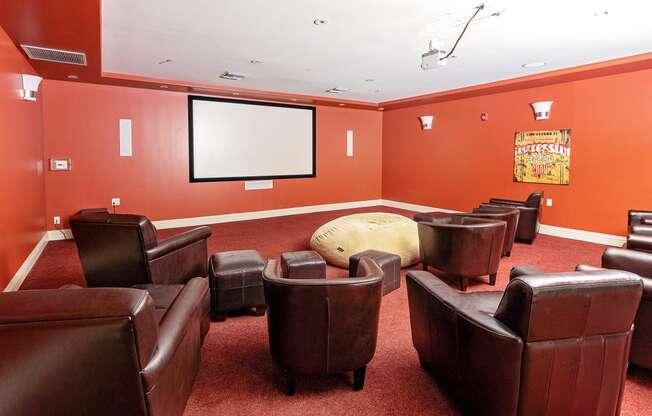 Movie room with eseating