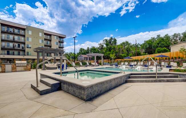 take a dip in our heated salt water pool