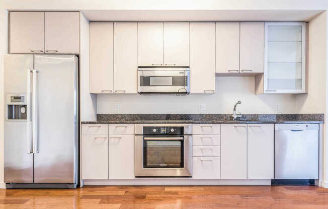 Kitchen with Stainless Steel Appliances and Granite Counters