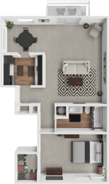 1 bed, 1 bath, 722 sqft, $959