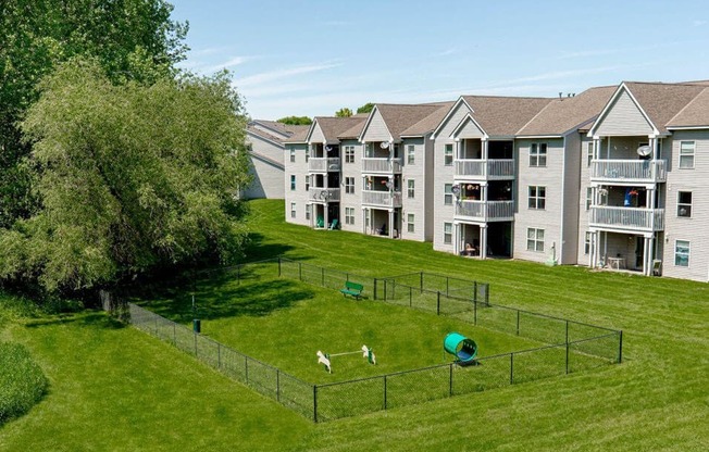 Apartments with fenced in dog park