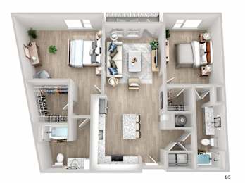 2 beds, 2 baths, 1,256 sqft, $2,375