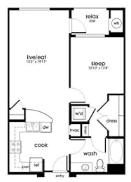 1 bed, 1 bath, 753 sqft, $2,882