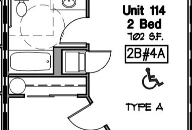 2 beds, 1 bath, 657 sqft, $1,880, Unit 114
