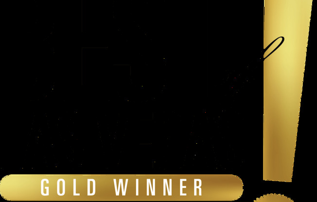 The image displays a gold award badge for "Best of Las Vegas" from the Las Vegas Review-Journal for the year 2025.