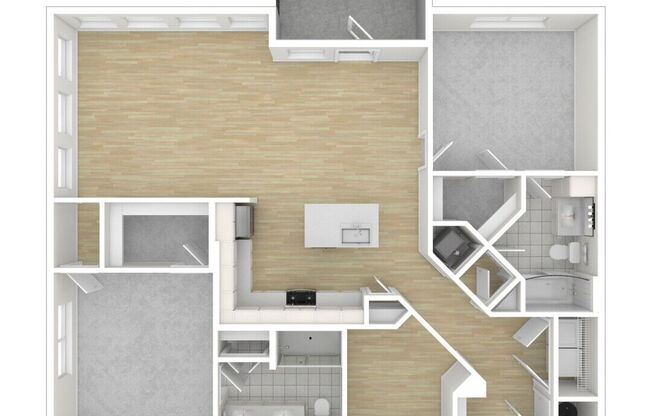 2 beds, 2 baths, 1,373 sqft, $3,199