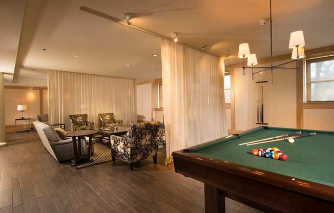 Clubroom with Billiards Table