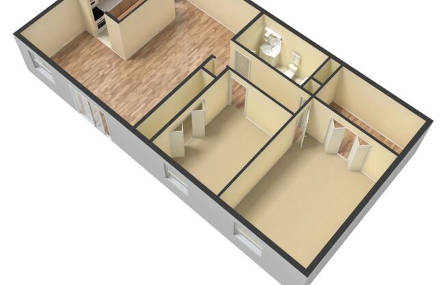 2 beds, 1 bath, 860 sqft, $1,353, Unit 3-301