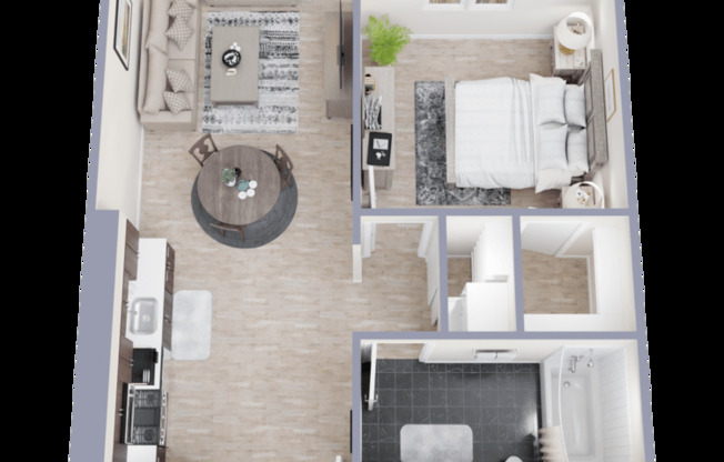 1 bed, 1 bath, 748 sqft, $3,099