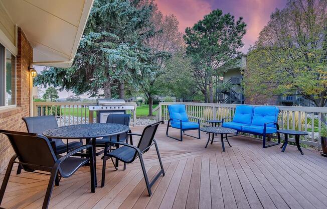 a chair sitting in front of a picnic table