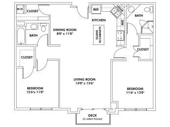 2 beds, 2 baths, 1,165 sqft, $2,310