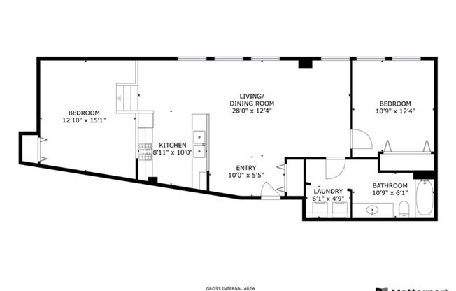 2 beds, 1 bath, 1,030 sqft, $1,645, Unit 913-408