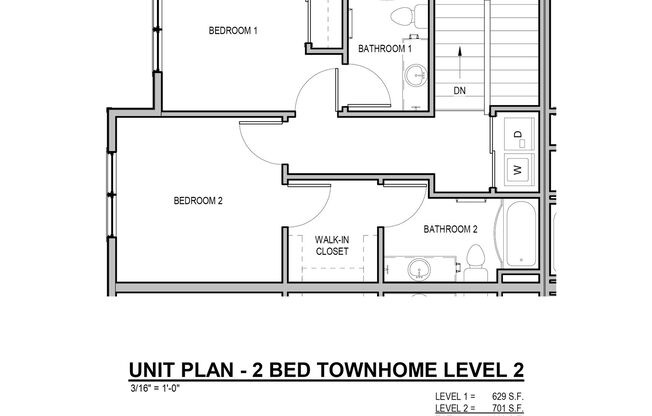 2 beds, 2.5 baths, 1,330 sqft, $2,250, Unit 2113