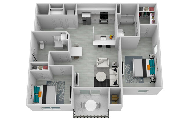 2 beds, 2 baths, 1,109 sqft, $1,625