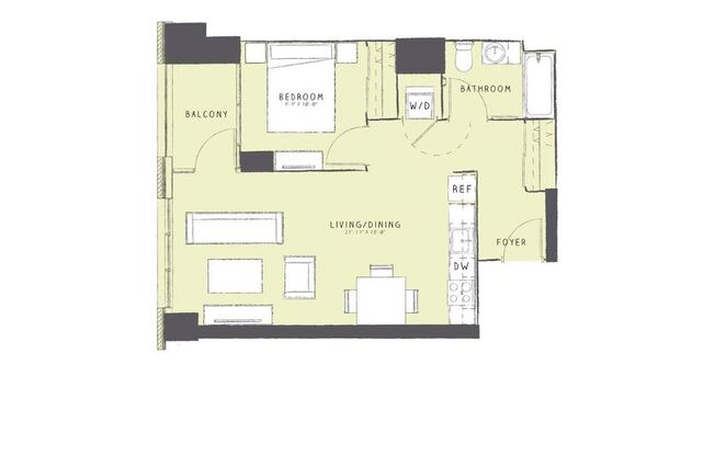 1 bed, 1 bath, 665 sqft, $2,873, Unit 0807