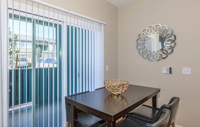 Wooden table at Level 25 at Durango by Picerne, Las Vegas, 89113