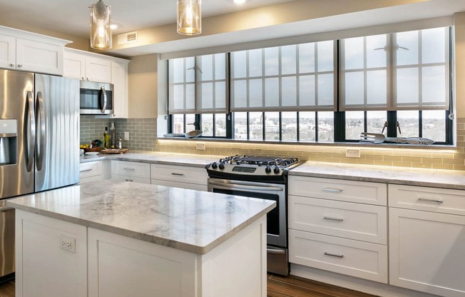 Alden Park kitchen with island.